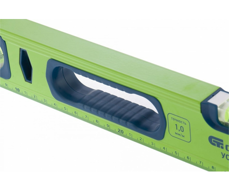 Уровень 2000 мм алюминиевый фрезерованный, 3 глазка, рукоятки CИБРТЕХ Фотография_2