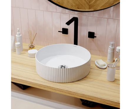 Умывальник на столешницу 400х400х125 мм круглая WAVE Solo Фотография_4