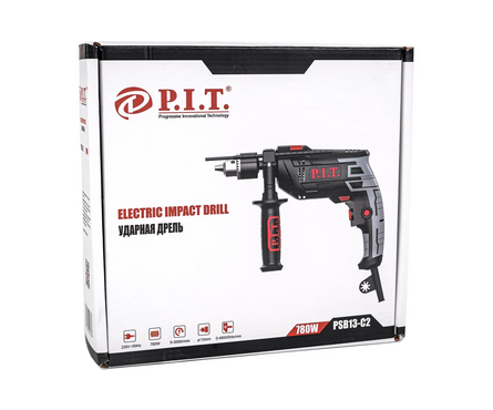 Дрель ударная 780 Вт, 0-3000 об/мин, PSB13-C2 P.I.T. Фотография_6