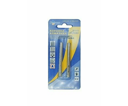 Коронка алмазная по керамограниту 6 мм TRIO-DIAMOND (2 шт/уп) Фотография_2