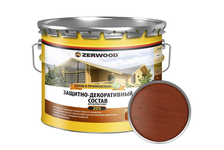 Защитно-декоративный состав ZERWOOD ZDS для древесины, махагон, 10 л