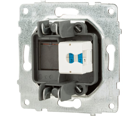 Розетка 1-ая RJ45 мокка QUANTUM OVIVO Фотография_1