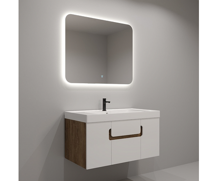 Тумба для ванной Дэми 100 подвесная с умывальником Line 100 Фотография_1