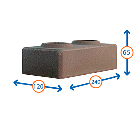 Кирпич облицовочный Ermix Моноцвет, серый, 240х120х65 мм, гиперпрессованный Фотография_1