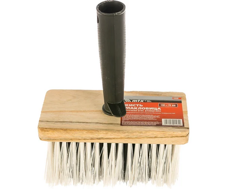 Кисть-макловица 70х150 мм искусственная щетина, деревянный корпус, пластмассовая ручка MATRIX Фотография_1