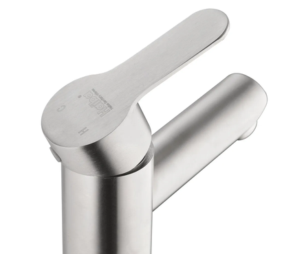 Смеситель для умывальника однорычажный HAIBA литой гусак сатин HB10801 Фотография_1