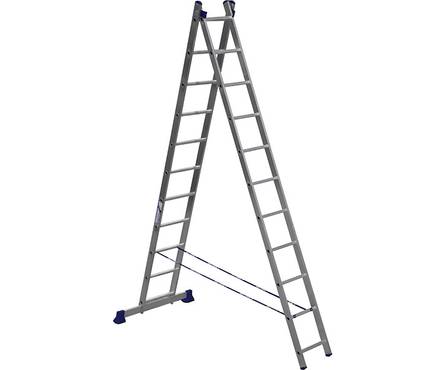 Лестница алюм. 2-х секц.11 ступеней H2 5211 (высота 310/506 см, вес 10,40 кг)