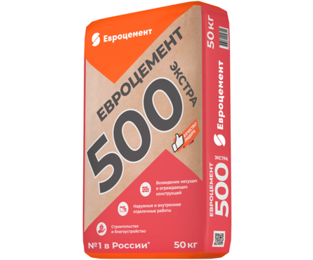 Цемент ЕВРОЦЕМЕНТ 500 ЦЕМ II/А-Ш 42.5Н Д20, 25 кг  Фотография_0