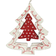 Елочное украшение Звезда/сердце 9 см, бело-красное, дерево, 2 шт Фотография_0