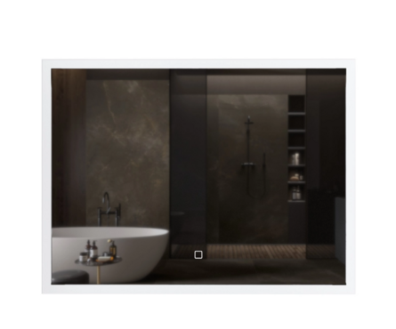 Зеркало 800х600 мм Норма сенсорный выключатель, светодиодная подсветка MIXLINE Фотография_0