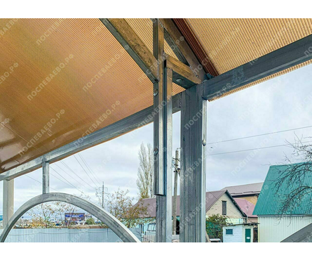 Автонавес Комфорт 4 м (каркас без поликарбоната) Фотография_3