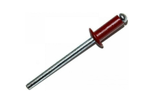 Заклёпка тяговая алюминий/сталь, 4х10 мм, красный/RAL 3005 (40 шт/уп)