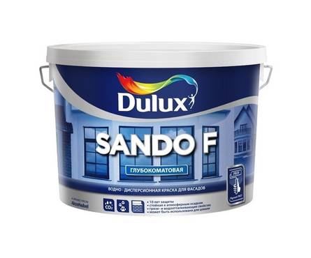 Краска ВД Dulux SANDO F BC д/фасадов и цоколей (база д/насыщ. тонов)  9л
