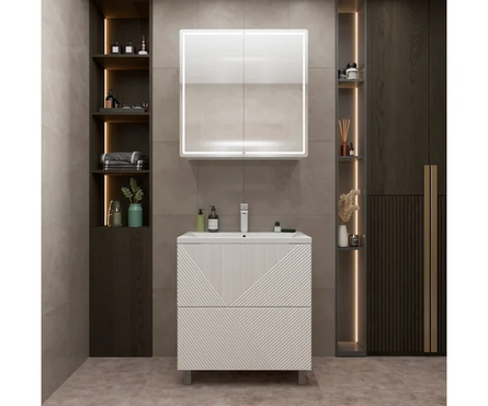 Тумба для ванной Вектор-75 с умывальником Нелли-75 Фотография_2