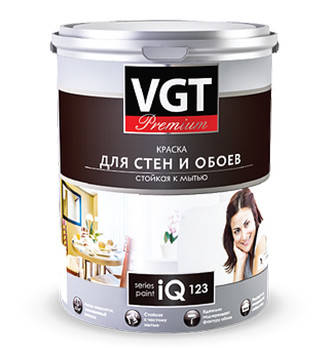 Краска ВД Premium-VGT для стен и обоев,моющ 2л/3,1кг IQ