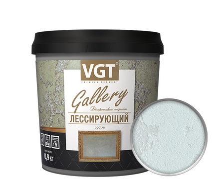 Лак для лессировки акриловый серебристо-белый VGT Gallery 0.9 кг Фотография_0