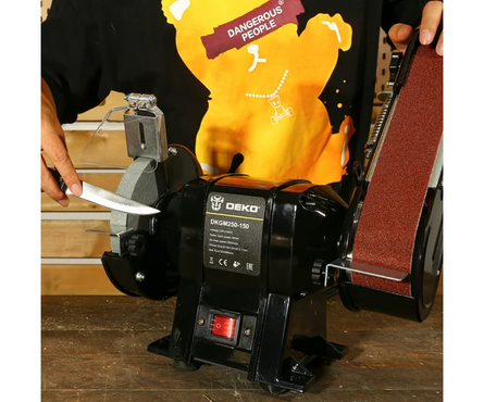 Станок точильный 250 Вт, 2950 об/мин 150х20х12.7 мм DKGM250-150 DEKO Фотография_4