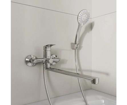 Смеситель для ванны однорычажный MILARDO длинный гусак хром Rora RORSB00M10 Фотография_1