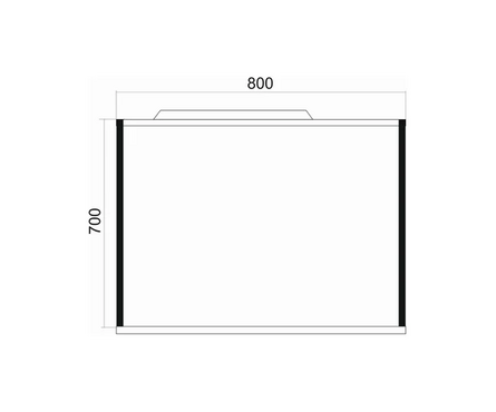 Зеркальный шкаф Бруклин 80 Бетон с подсветкой ЛОФТ (ЛДСП) Фотография_2