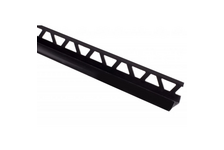 Угол ПВХ для плитки наружный 8-7х2700 мм черый глянцевый ИДЕАЛ 