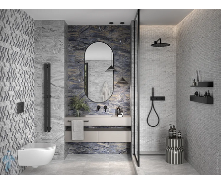 Плитка облицовочная низ 02 Стрим серая 250х400х8 мм 1-й сорт Фотография_1