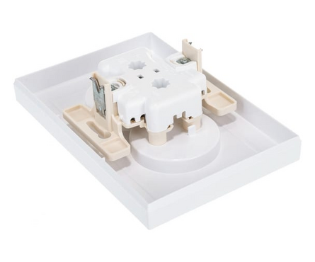 Розетка Schneider Electric ATLAS, белая, двойная, без заземления, в сборе, 16А\250В Фотография_2