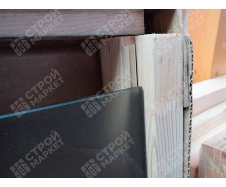 Дверь для бани 1.9х0.7 м стеклянная толщина 6 мм Бронза 2 петли, коробка из хвои Фотография_2