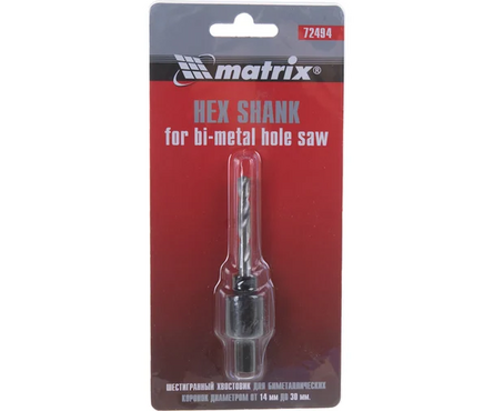Адаптер для коронок 6-гранный BIMETAL до 30мм MATRIX Фотография_3