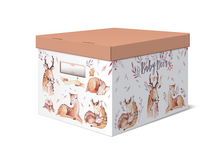 Коробка картонная для хранения 26х35х20 см с крышкой белая FOREST FRIENDS