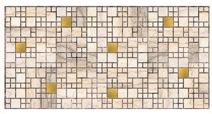 Панель ПВХ 955х480мм Мозаика Мрамор с золотом  Фотография_0