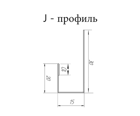 J-окантовка Полиэстер коричневый RAL 8017, 35х15х20х10 мм, 2 м Фотография_1