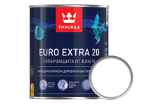 Краска ВД Tikkurila EURO EXTRA-20 моющаяся для влажных помещений, белая (0.9 л)