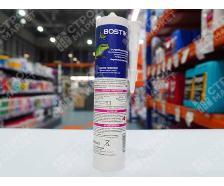 Герметик акриловый окрашиваемый BOSTIK Perfect Seal шпаклевочный быстрый 280 мл белый Фотография_2