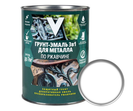 Грунт-эмаль по ржавчине 3 в 1 белый V 1.8 кг Фотография_0
