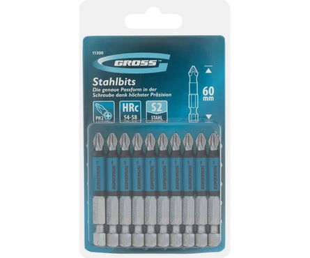 Бита PH 2x60 мм (10 шт набор) GROSS Фотография_3