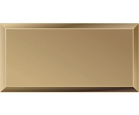 Прямоугольная зеркальная бронзовая плитка с фацетом, 240х120 мм Фотография_1