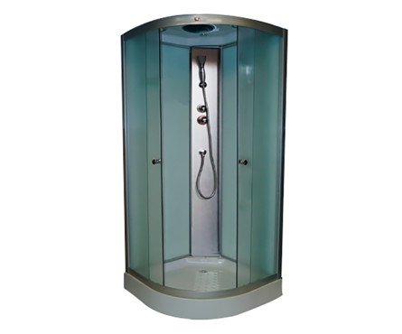 Душевая кабина Parly ЕВ91 900х900х2150 мм, низкий поддон, матовое стекло, задняя стенка белая Фотография_1