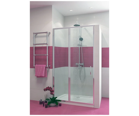 Душевая дверь 1200х1900х6 мм (в дверной проем) прозрачное стекло хром JY133 EVA GOLD Фотография_1