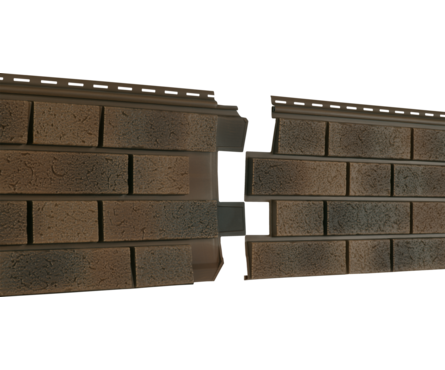 Панель фасадная Клинкер Нордик Стоун Хаус S-Lock Лава 0.292х1.95 м (0.57 м²) Ю-ПЛАСТ Фотография_0