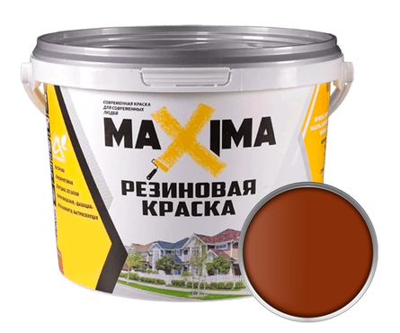 Краска резиновая MAXIMA № 107 (Шоколад), 11кг Фотография_0