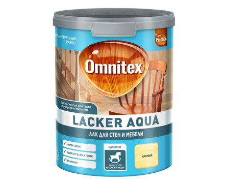 Лак для дерева мебели и посуды PINOTEX OMNITEX Lacker aqua 10 матовый 1 л Фотография_0