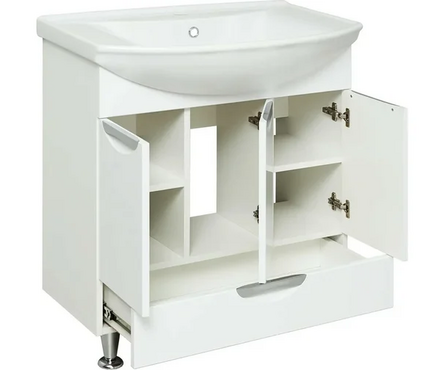 Тумба Барселона-75 с умывальником Стиль 75 белый Фотография_1