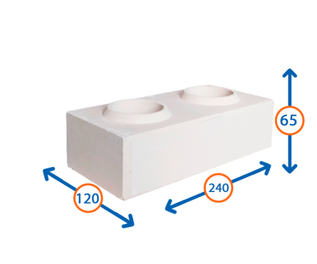 Кирпич облицовочный Ermix Моноцвет, слоновая кость, 240х120х65 мм, гиперпрессованный Фотография_1