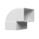 Колено прямоугольное вертикальное Event ПВХ белое, 60х120 мм/90° Фотография_1