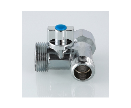 Кран Valtec для стиральной машины, 3-ход, шаровой, 1/2х3/4х1/2  Фотография_2