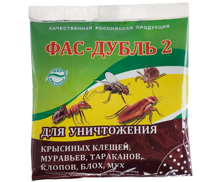 Средство от садовых и домашних муравьев, тараканов, блох, мух Фасс-Дубль 125 г Фотография_0