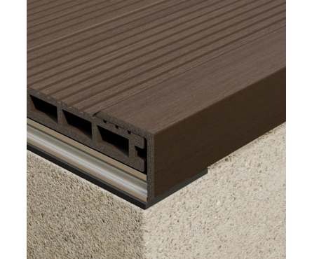 Угол ДПК равнополочный Unodeck 50х50х3000 мм, венге Фотография_1