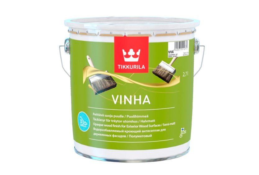 Антисептики tikkurila для дерева. Tikkurila Vinha, 2.7 л. Краска Тиккурила Vinha. Антисептик кроющий Tikkurila Vinha. Тиккурила антисептик кроющий Vinha VVA полумат 2.7.