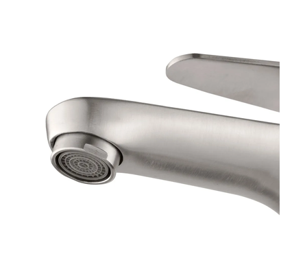 Смеситель для умывальника однорычажный HAIBA литой гусак сатин HB10802 Фотография_1