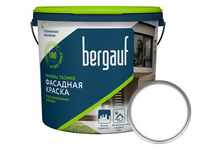 Краска фасадная глубокоматовая ВД BERGAUF Mineral Techno белая БАЗА А 9 л 